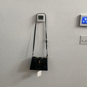 Anne Klein Logo Satch Handbag in black